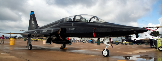 Side View of Black Aircraft